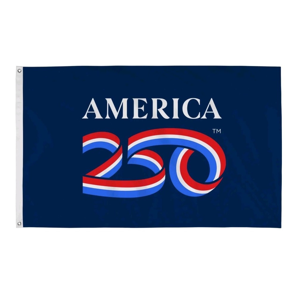 America 250 Official Flag 3x5 ft Valley Forge Blue Polycotton PC35A250B USA